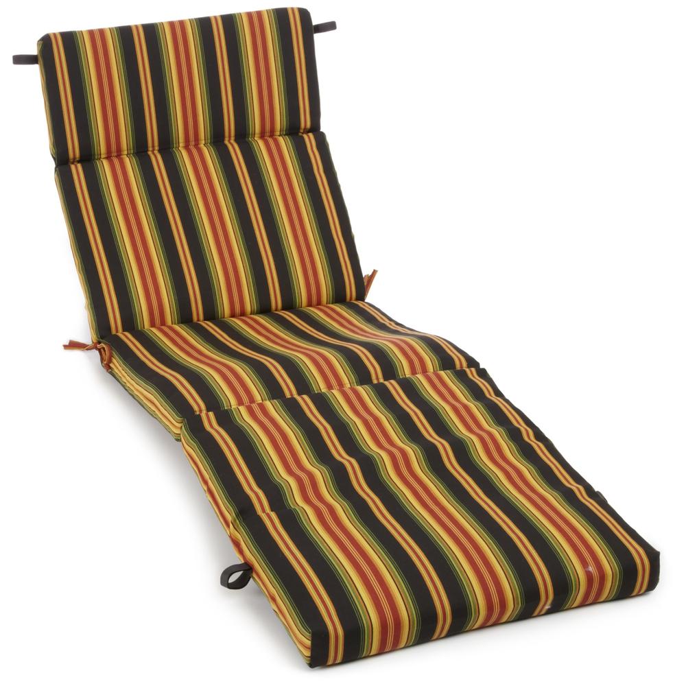 72-inch by 24-inch Patterned Polyester Outdoor Chaise Lounge Cushion 93475-REO-31. Picture 1
