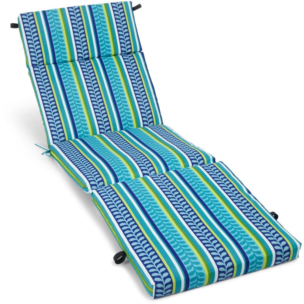 72-inch by 24-inch Patterned Polyester Outdoor Chaise Lounge Cushion 93475-REO-35. Picture 1
