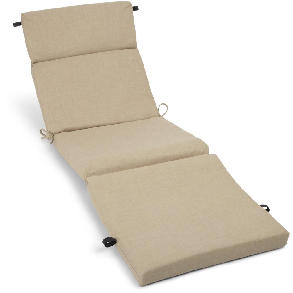 72-inch by 24-inch Solid Polyester Outdoor Chaise Lounge Cushion  93475-REO-SOL-07. Picture 1