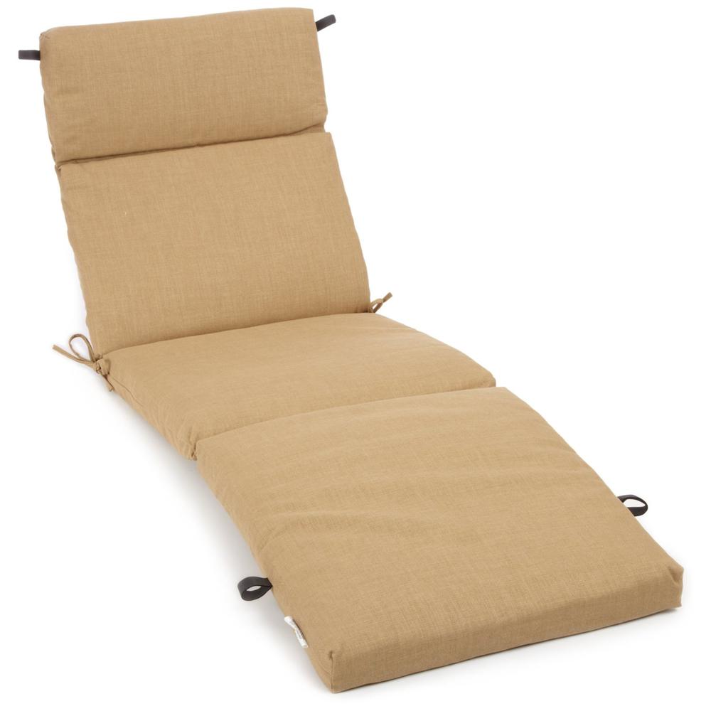72-inch by 24-inch Solid Polyester Outdoor Chaise Lounge Cushion  93475-REO-SOL-08. Picture 1
