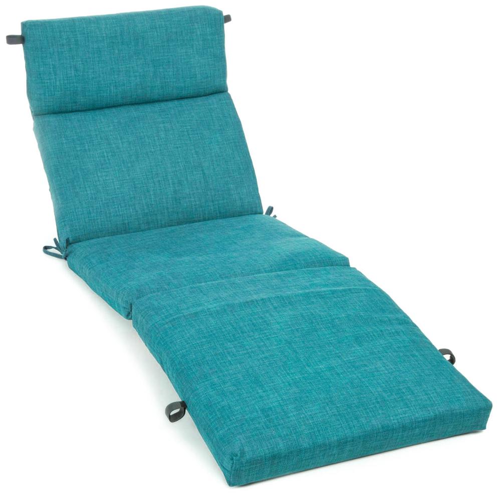 72-inch by 24-inch Solid Polyester Outdoor Chaise Lounge Cushion  93475-REO-SOL-12. Picture 1