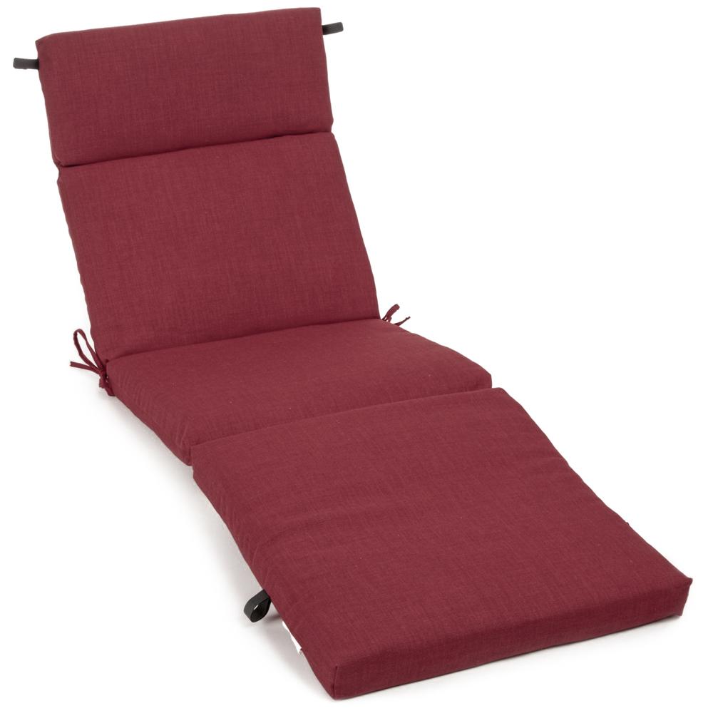 72-inch by 24-inch Solid Polyester Outdoor Chaise Lounge Cushion  93475-REO-SOL-17. Picture 1