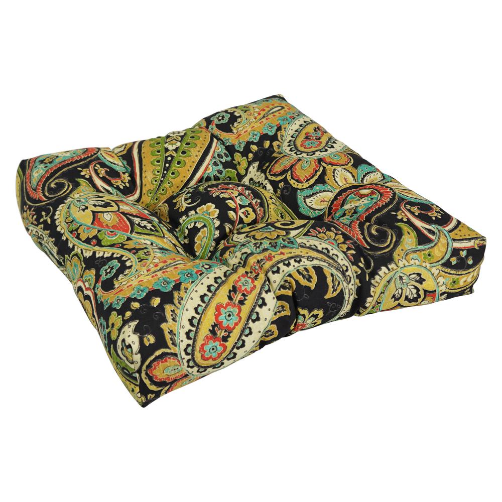 19-inch Squared Patterned Spun Polyester Tufted Dining Chair Cushion 94005-1CH-REO-58. Picture 1