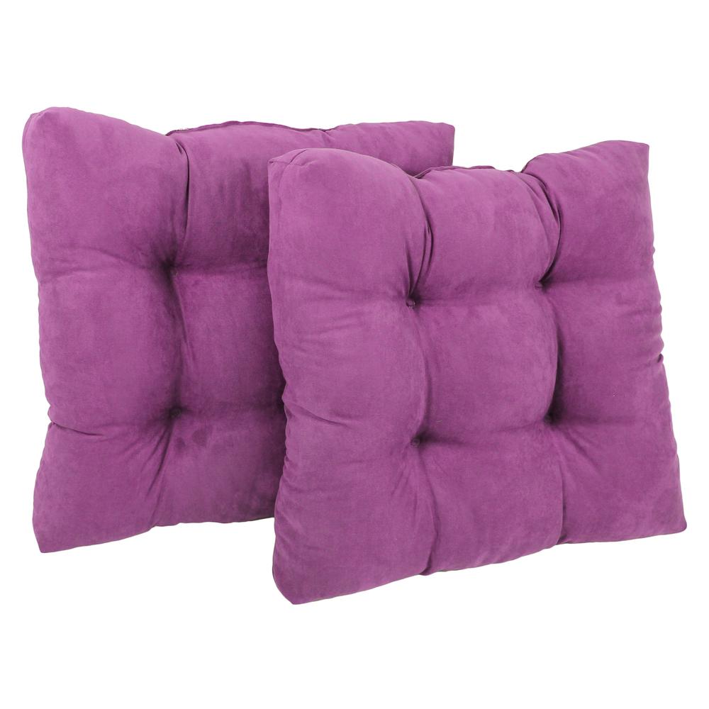 19-inch Squared Microsuede Tufted Dining Chair Cushions (Set of 2)  94005-2CH-MS-UV. The main picture.