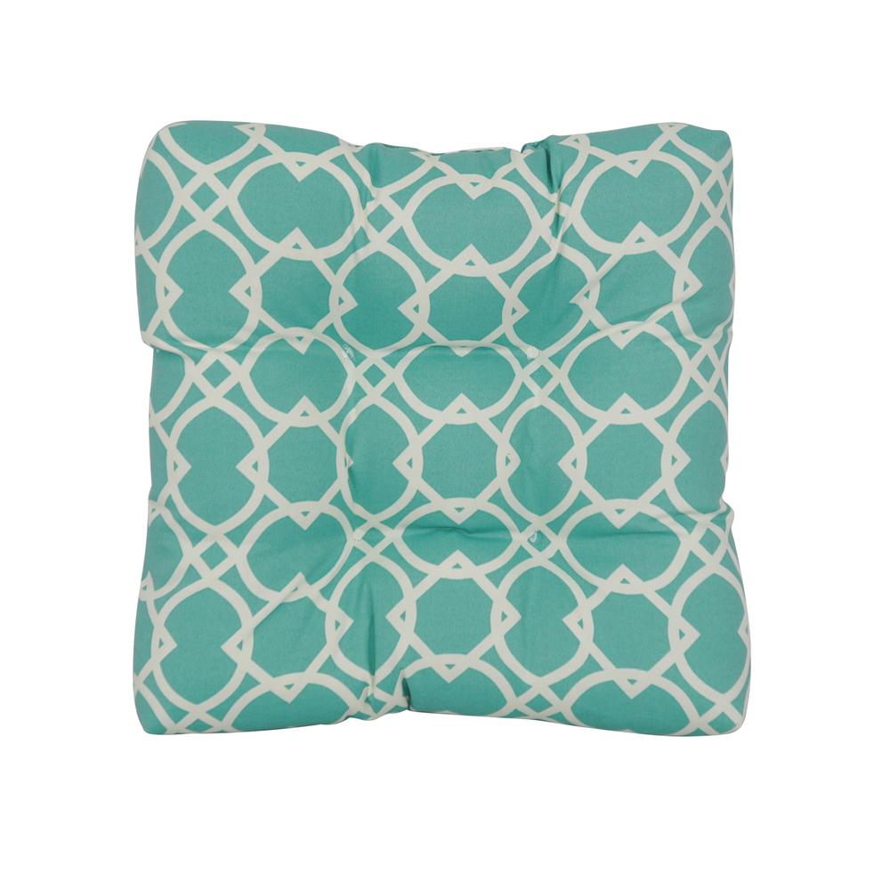 19-inch Squared Polyester Outdoor Tufted Dining Chair Cushions (Set of 2) 94005-2CH-OD-144. Picture 1