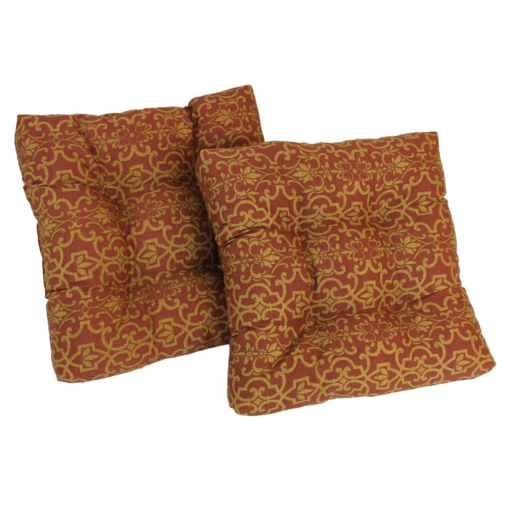 19-inch Squared Spun Polyester Tufted Dining Chair Cushion (Set of Two). Picture 1