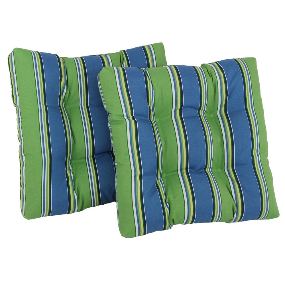 19-inch Squared Spun Polyester Tufted Dining Chair Cushion (Set of Two). Picture 1