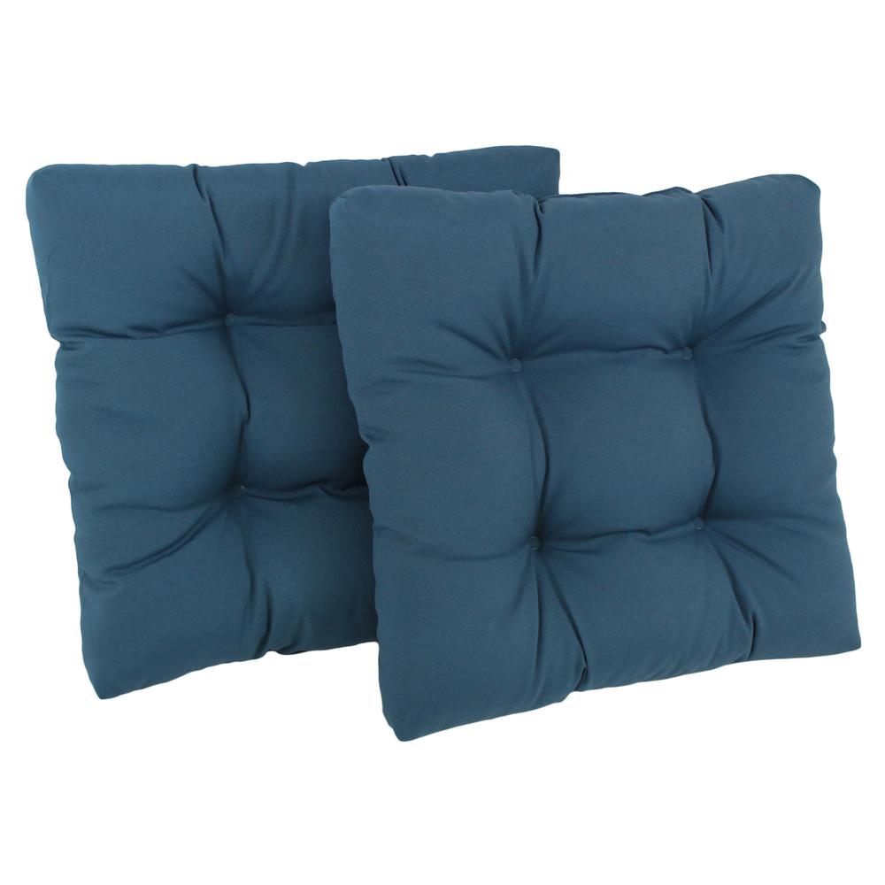 19-inch Squared Twill Tufted Dining Chair Cushion (Set of Two). The main picture.
