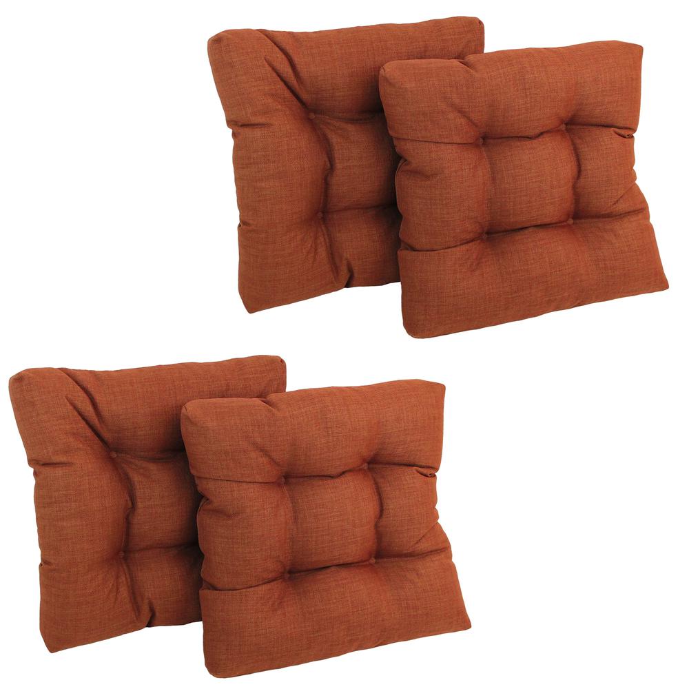 19-inch Squared Spun Polyester Tufted Dining Chair Cushion (Set of Four). The main picture.