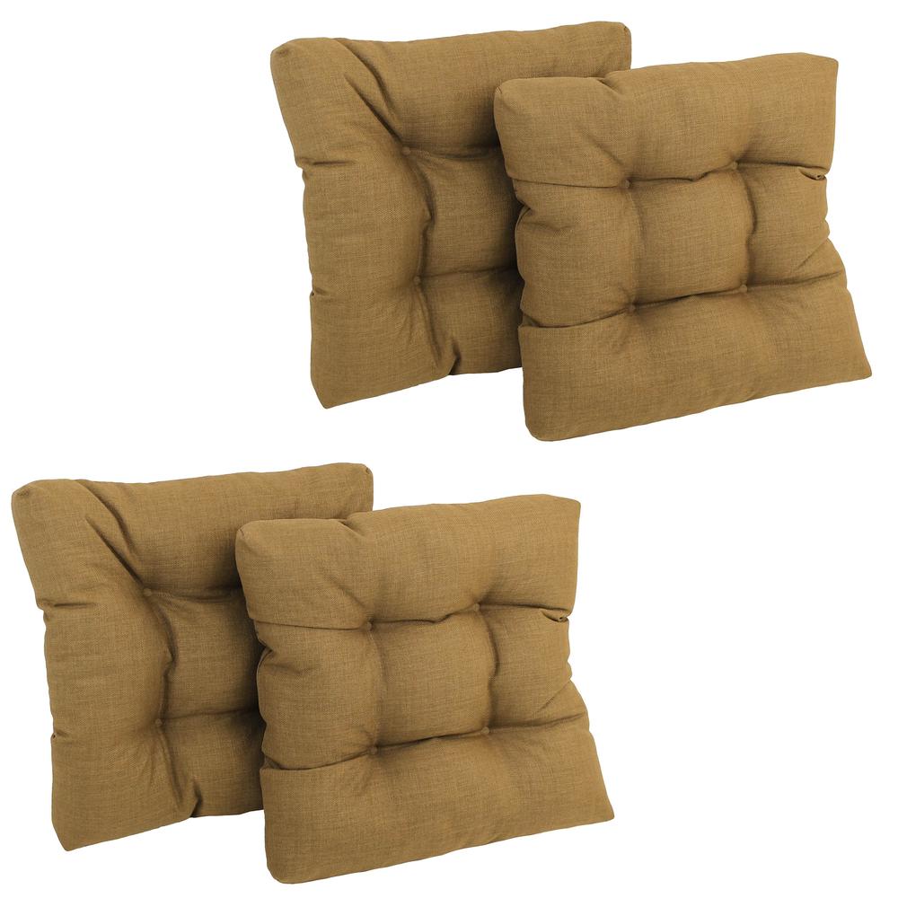 19-inch Squared Spun Polyester Tufted Dining Chair Cushion (Set of Four). Picture 1