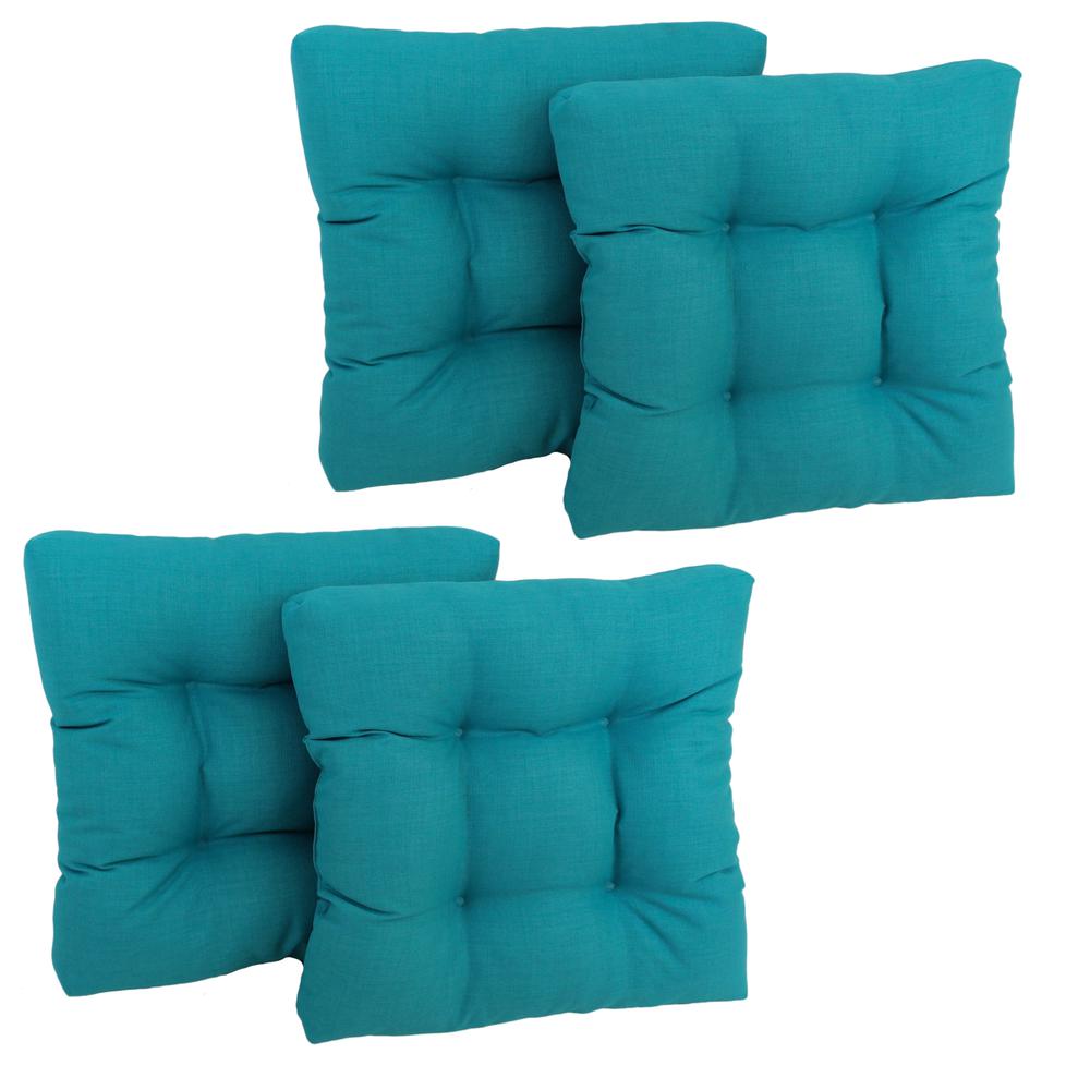 19-inch Squared Spun Polyester Tufted Dining Chair Cushion (Set of Four). The main picture.