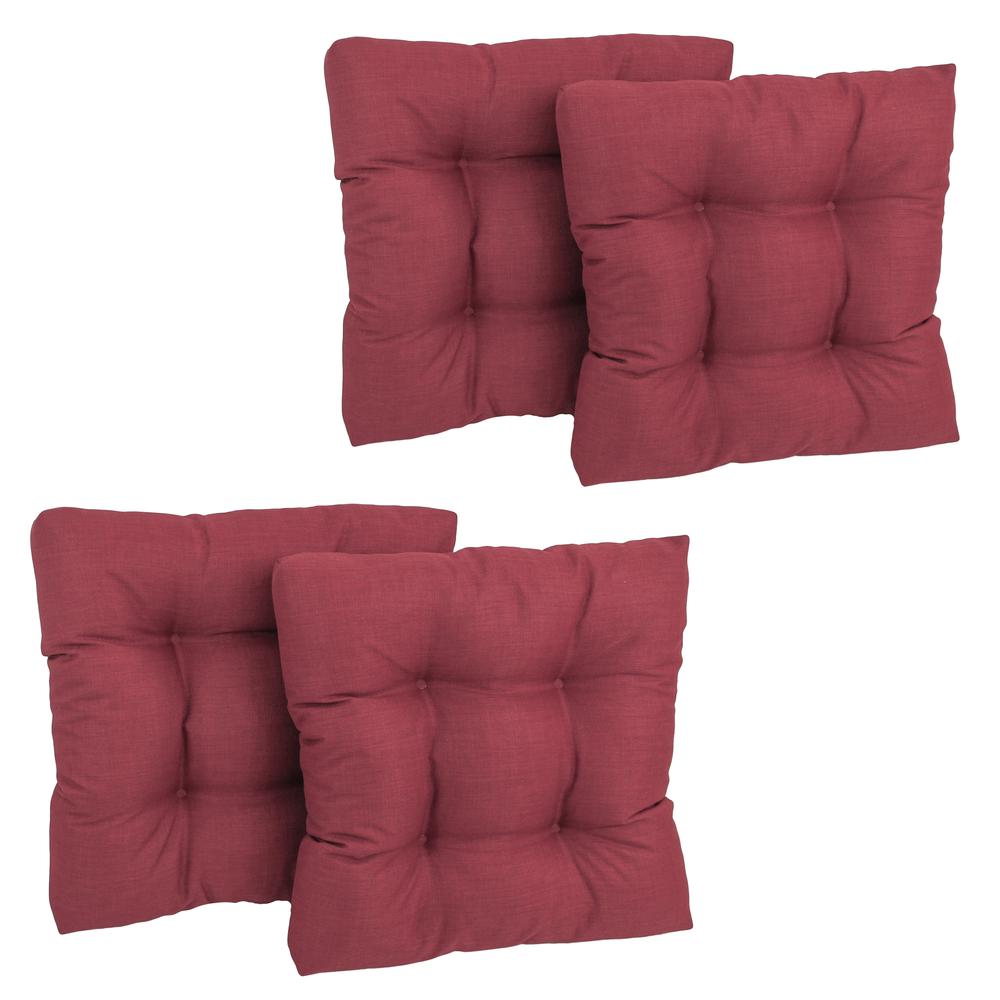 19-inch Squared Spun Polyester Tufted Dining Chair Cushion (Set of Four). Picture 1