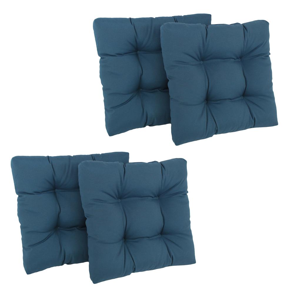 19-inch Squared Twill Tufted Dining Chair Cushion (Set of Four). Picture 1