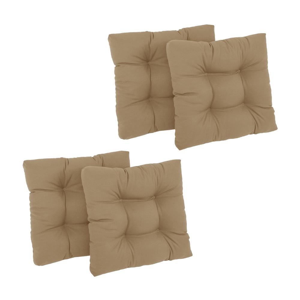 19-inch Squared Twill Tufted Dining Chair Cushions (Set of 4)  94005-4CH-TW-TF. Picture 1