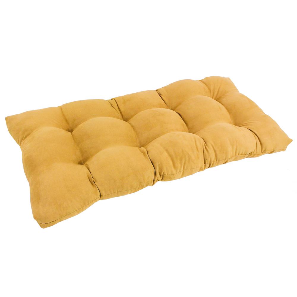 42-inch by 19-inch Squared Micro Suede Tufted Loveseat Cushion. Picture 1