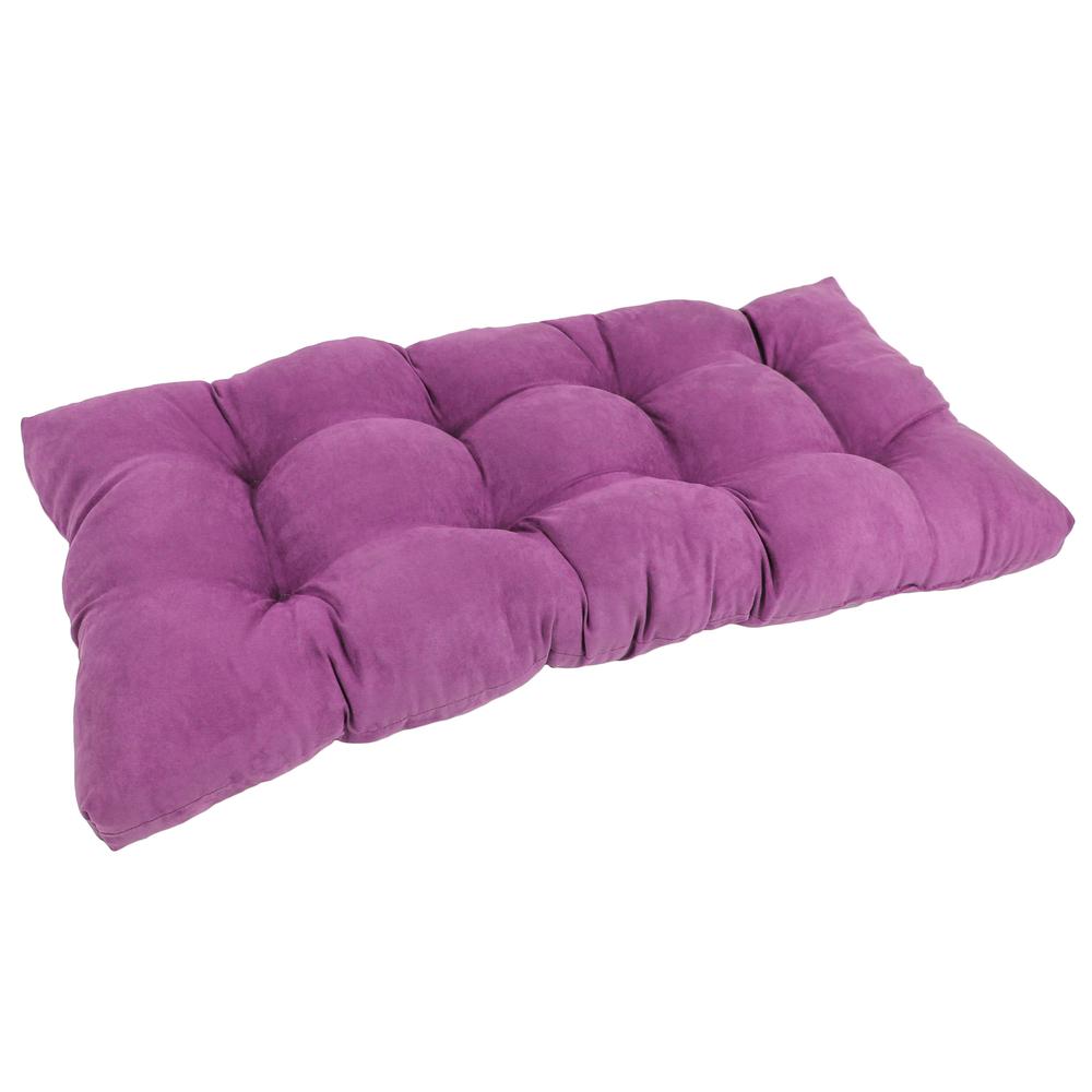 42-inch by 19-inch Squared Microsuede Tufted Loveseat Cushion  94006-LS-MS-UV. The main picture.