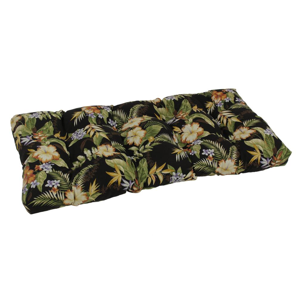 42-inch by 19-inch Squared Patterned Spun Polyester Tufted Loveseat Cushion  94006-LS-REO-12. Picture 1
