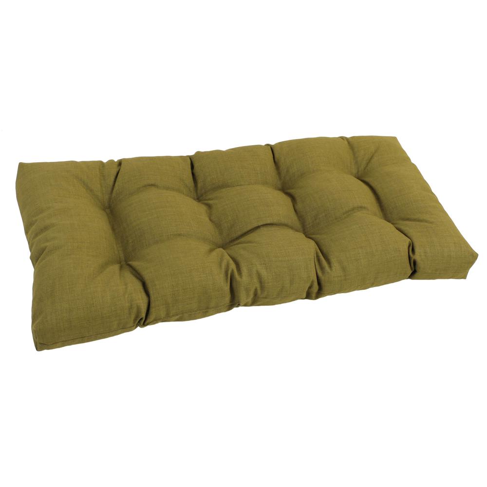 42-inch by 19-inch Squared Solid Spun Polyester Tufted Loveseat Cushion  94006-LS-REO-SOL-02. Picture 1