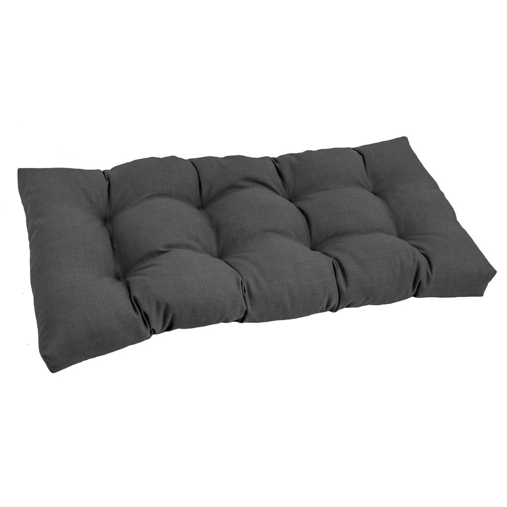42-inch by 19-inch Squared Solid Spun Polyester Tufted Loveseat Cushion  94006-LS-REO-SOL-15. Picture 1