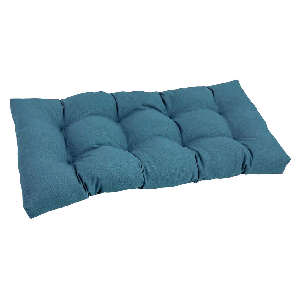 42-inch by 19-inch Squared Solid Spun Polyester Tufted Loveseat Cushion  94006-LS-REO-SOL-16. Picture 1