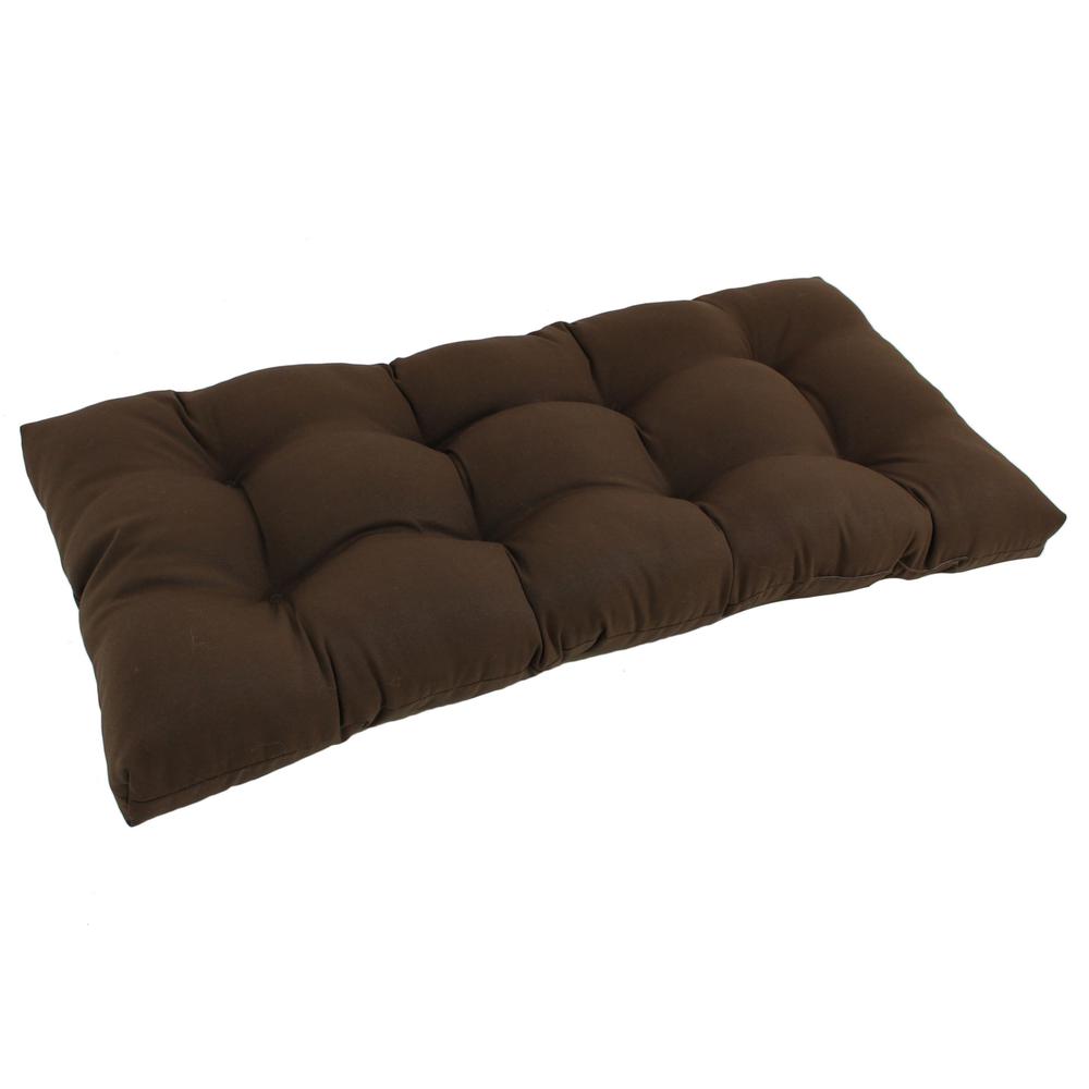 42-inch by 19-inch Squared Twill Tufted Loveseat Cushion. Picture 1