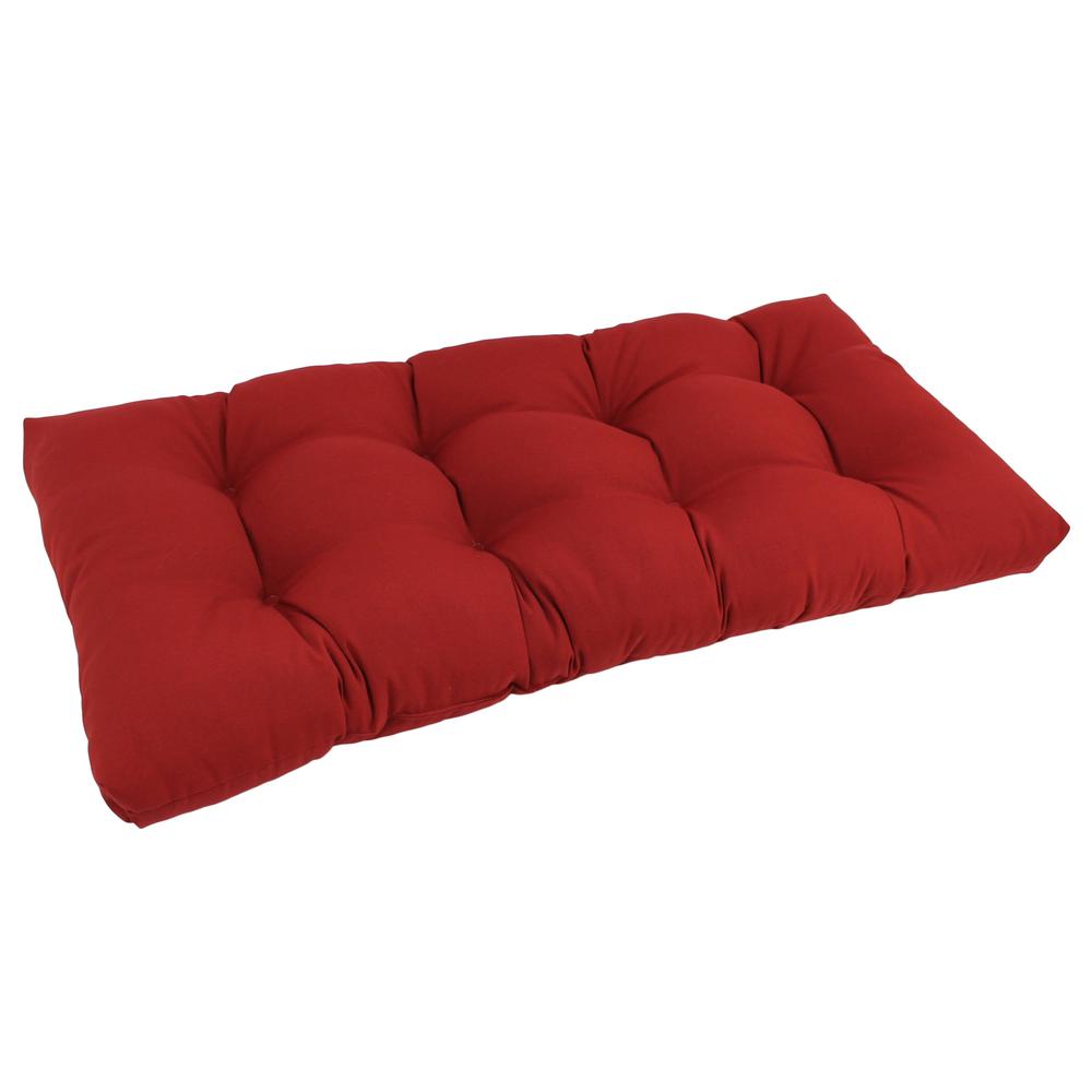 42-inch by 19-inch Squared Twill Tufted Loveseat Cushion. Picture 1