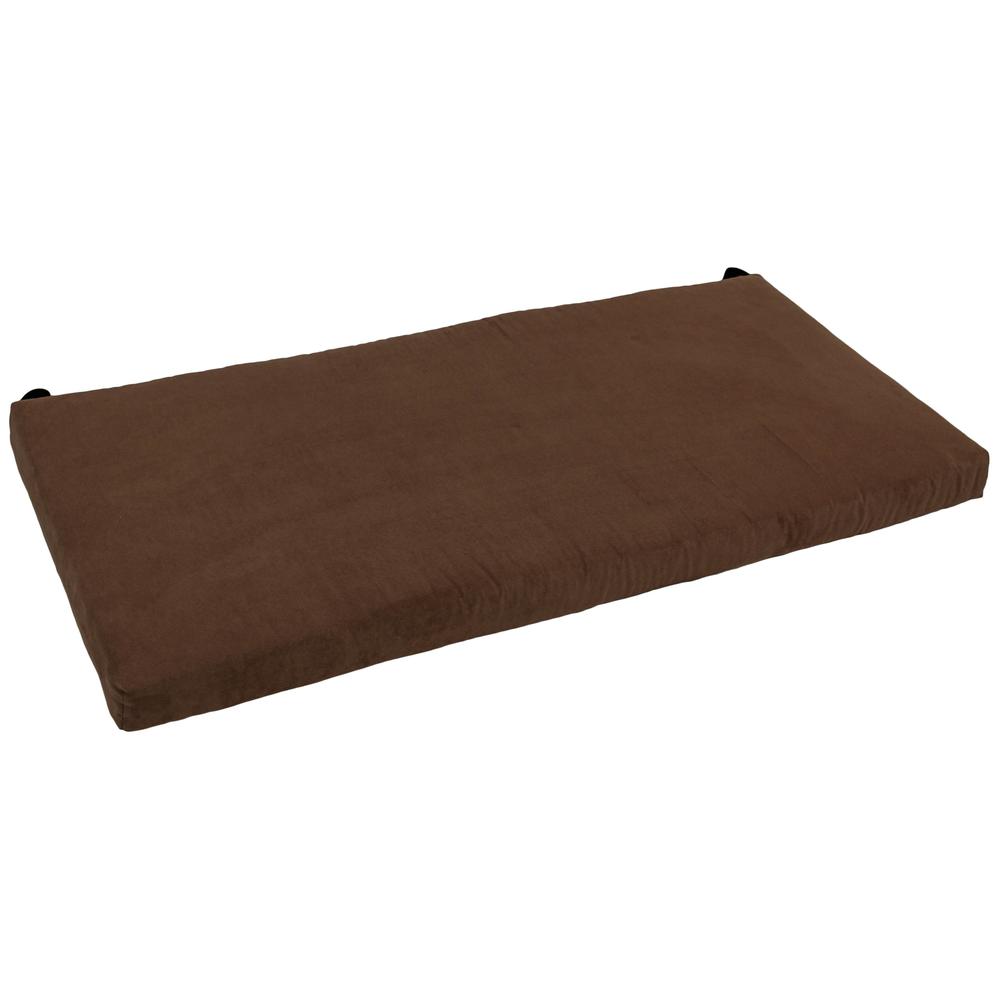 45-inch by 19-inch Solid Microsuede Bench Cushion 945X19-MS-CH. Picture 1