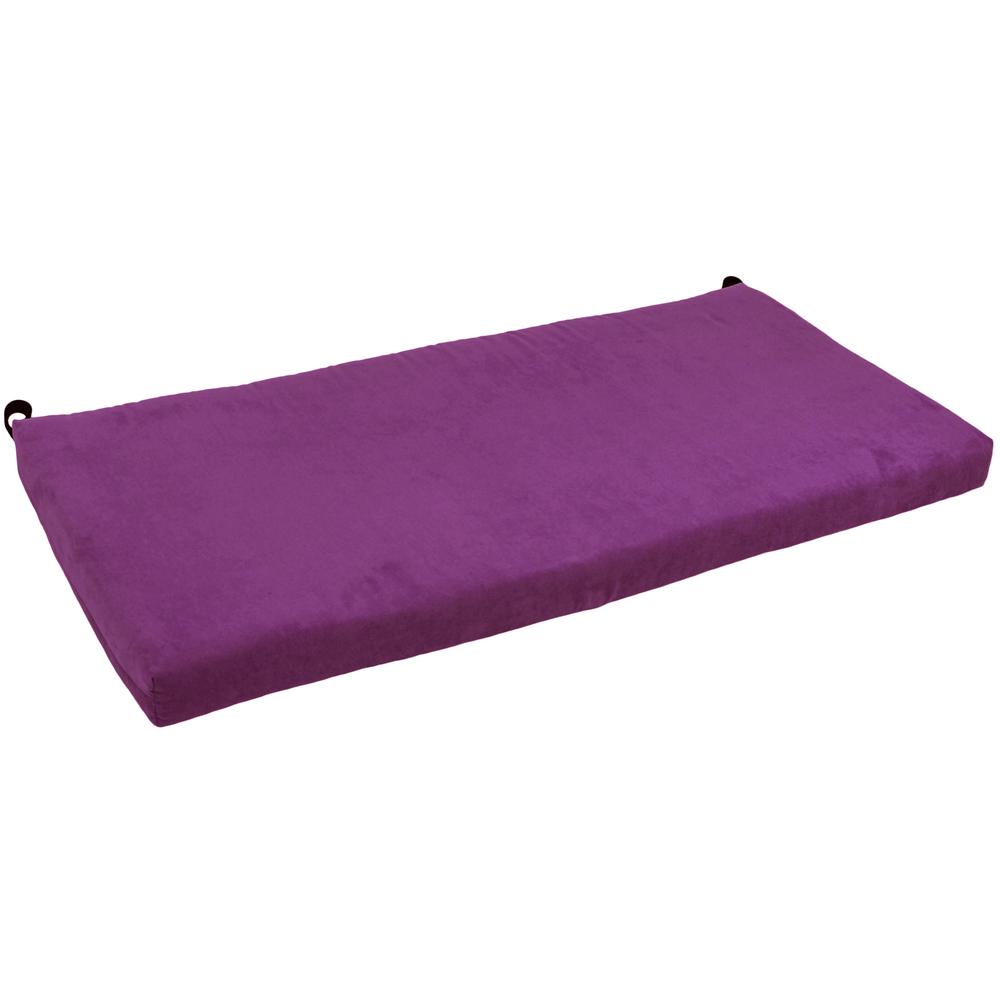 45-inch by 19-inch Solid Microsuede Bench Cushion 945X19-MS-UV. Picture 1