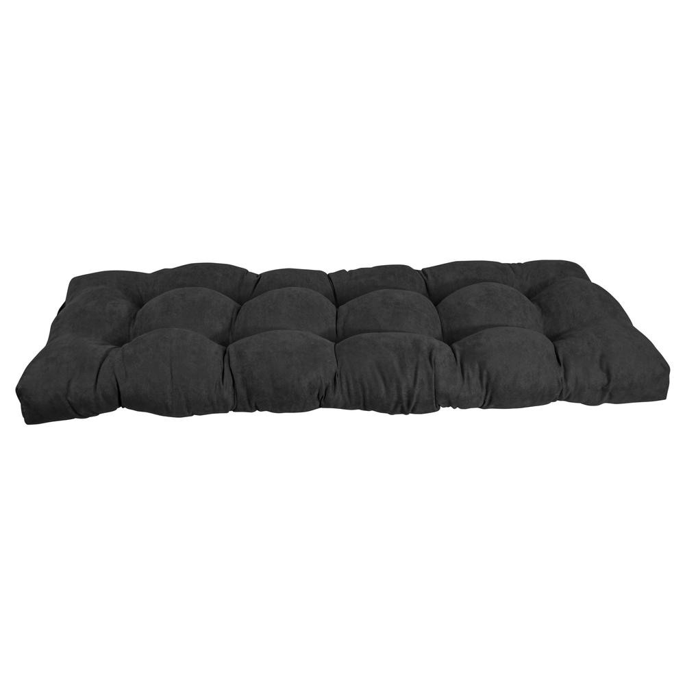46-inch by 19-inch Tufted Solid Microsuede Bench Cushion. Picture 2
