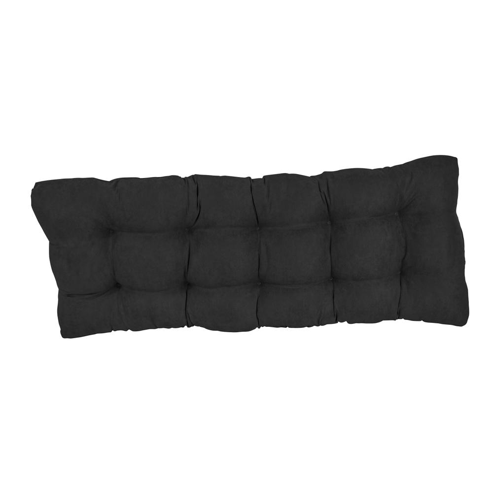 46-inch by 19-inch Tufted Solid Microsuede Bench Cushion. Picture 3