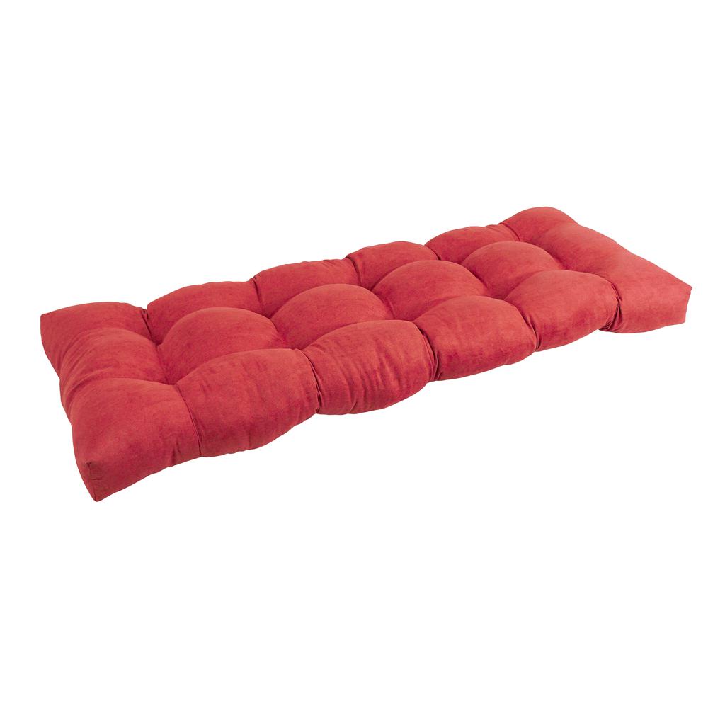 46-inch by 19-inch Tufted Solid Microsuede Bench Cushion. The main picture.