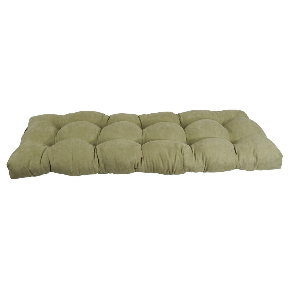 46-inch by 19-inch Tufted Solid Microsuede Bench Cushion. Picture 2