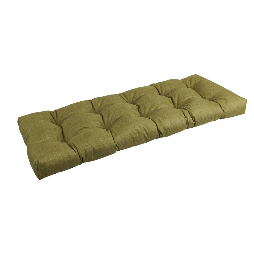 46-inch by 19-inch Tufted Solid Outdoor Spun Polyester Loveseat Cushion. The main picture.