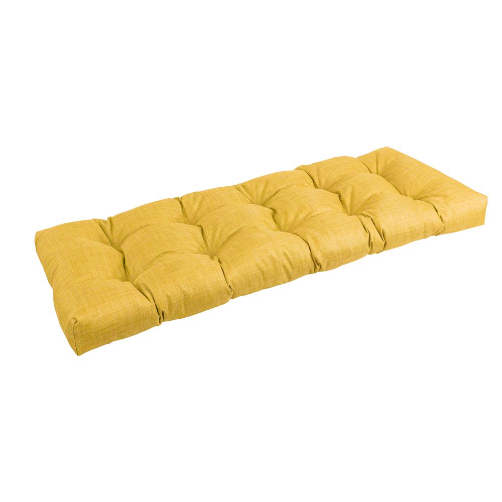 46-inch by 19-inch Tufted Solid Outdoor Spun Polyester Loveseat Cushion. Picture 1