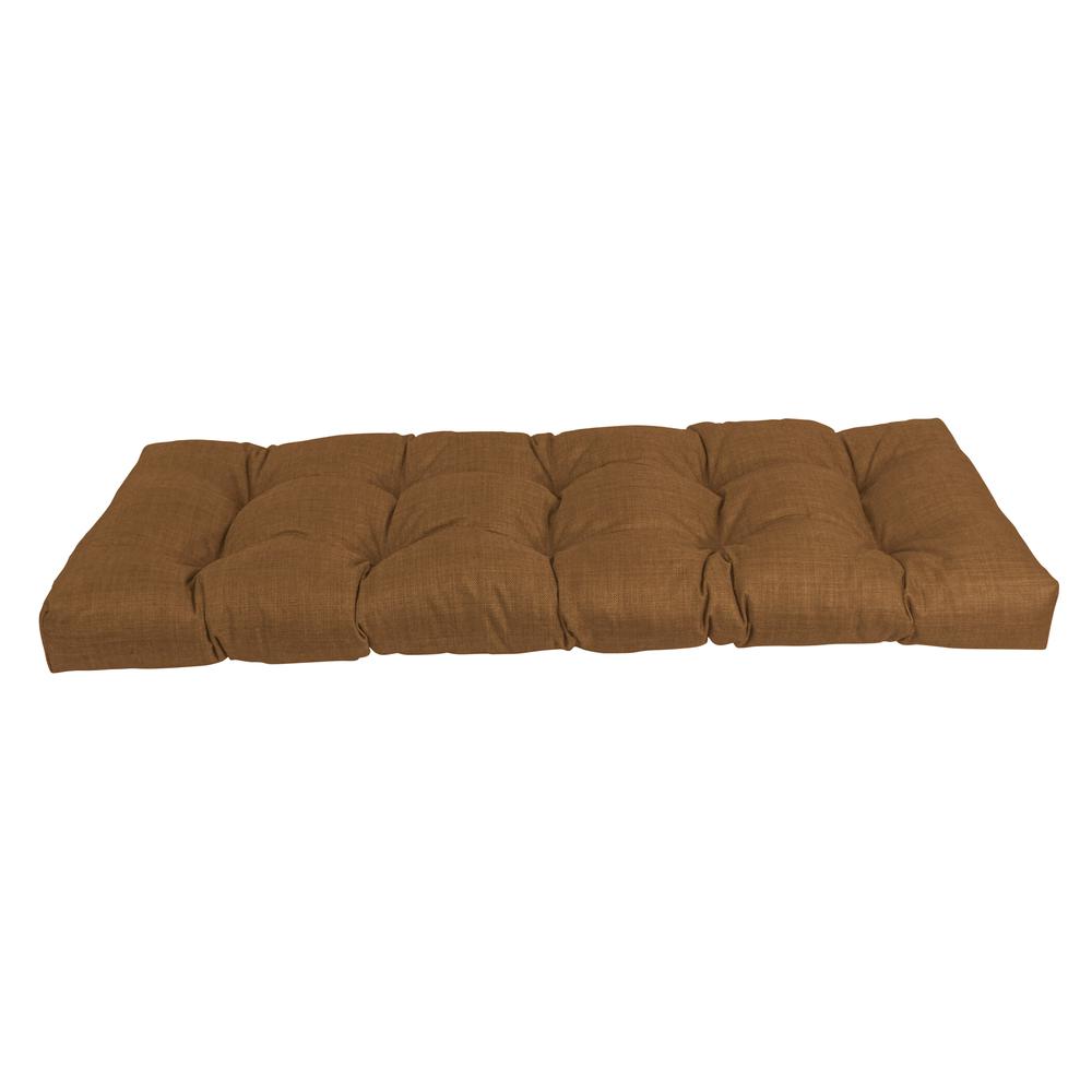 46-inch by 19-inch Tufted Solid Outdoor Spun Polyester Loveseat Cushion. Picture 2