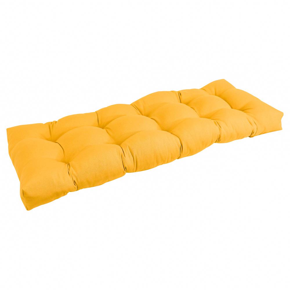 46-inch by 19-inch Tufted Solid Twill Bench Cushion. Picture 1