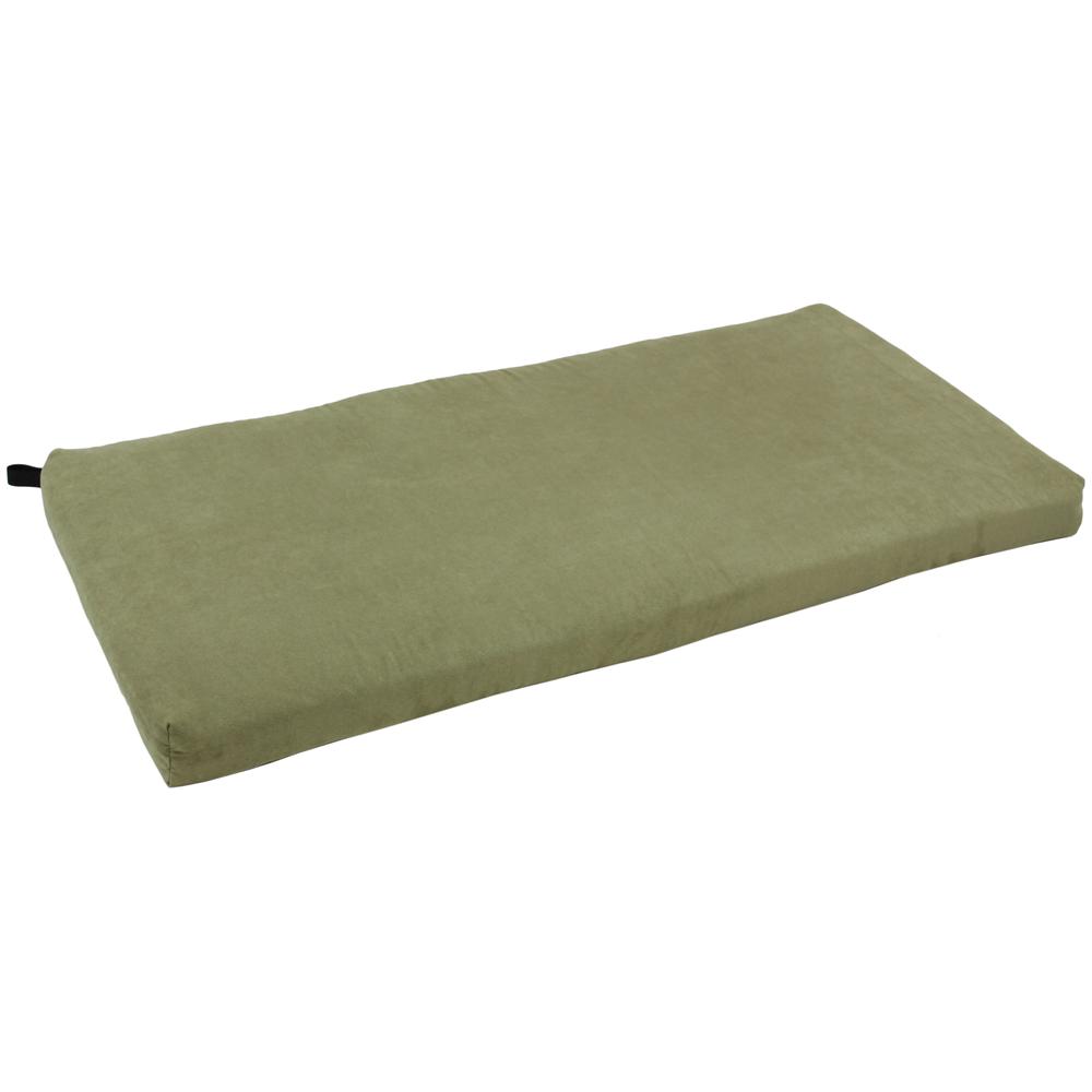 48-inch by 19-inch Solid Microsuede Bench Cushion 948X19-MS-SG. Picture 1