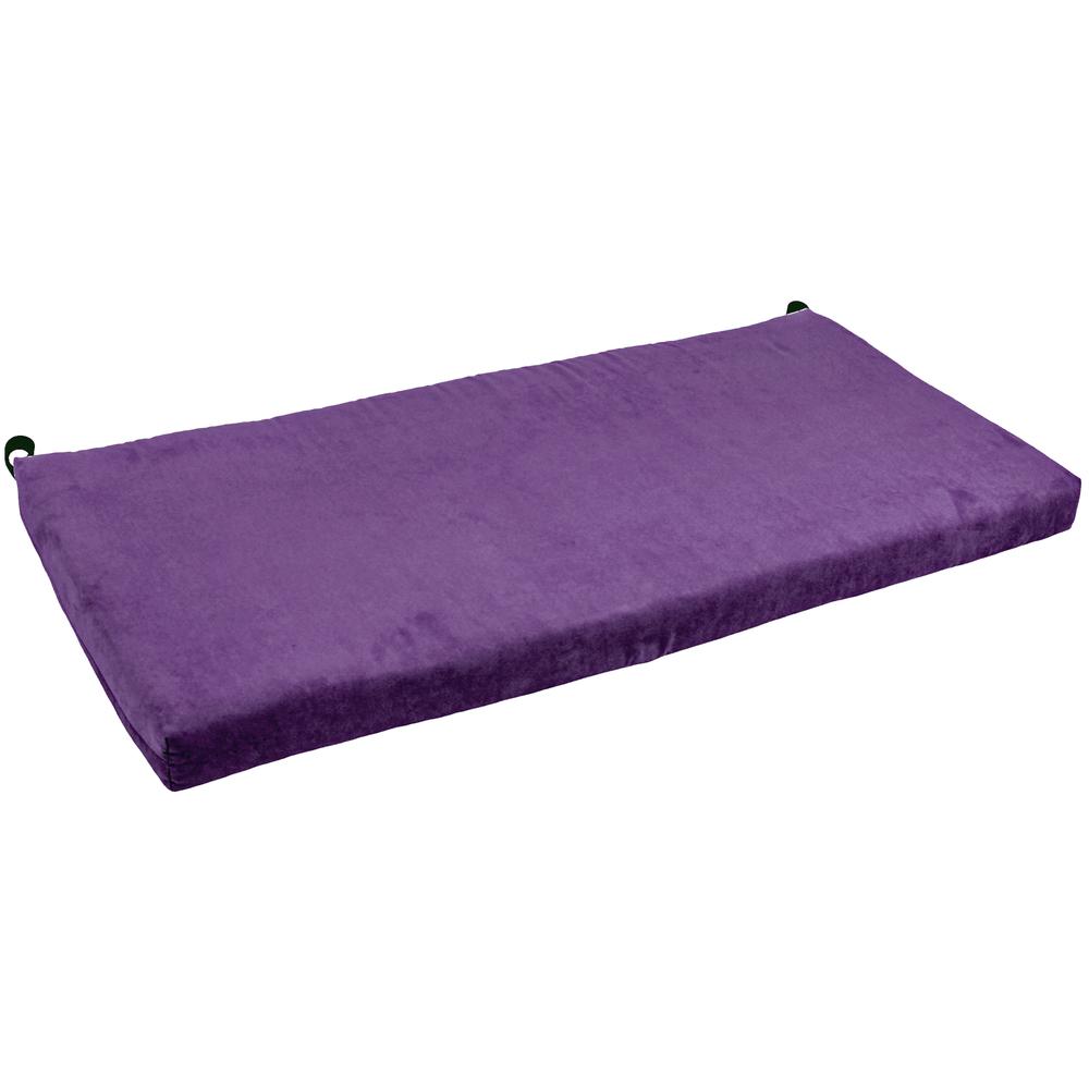 48-inch by 19-inch Solid Microsuede Bench Cushion 948X19-MS-UV. Picture 1