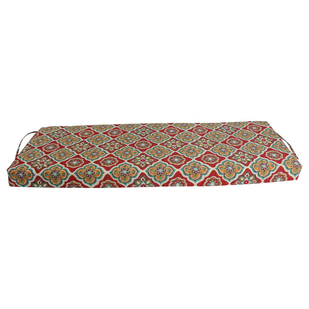 48-inch by 19-inch Patterned Outdoor Spun Polyester Loveseat Cushion 948X19-REO-63. Picture 2