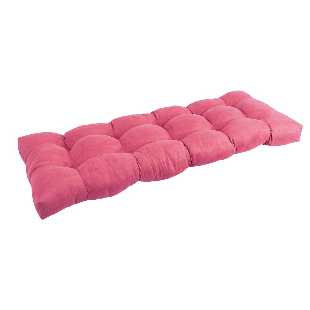 51-inch by 19-inch Tufted Solid Microsuede Bench Cushion. Picture 1