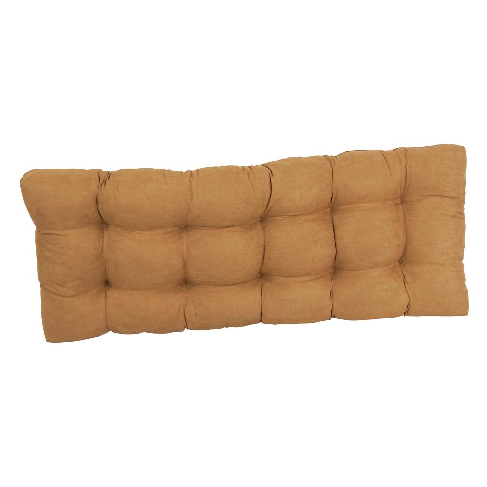 51-inch by 19-inch Tufted Solid Microsuede Bench Cushion. Picture 3