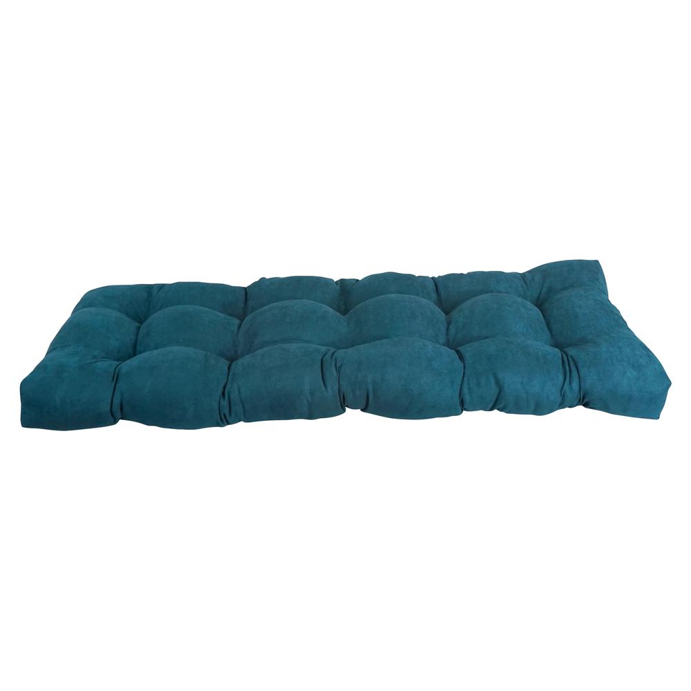 51-inch by 19-inch Tufted Solid Microsuede Bench Cushion. Picture 2