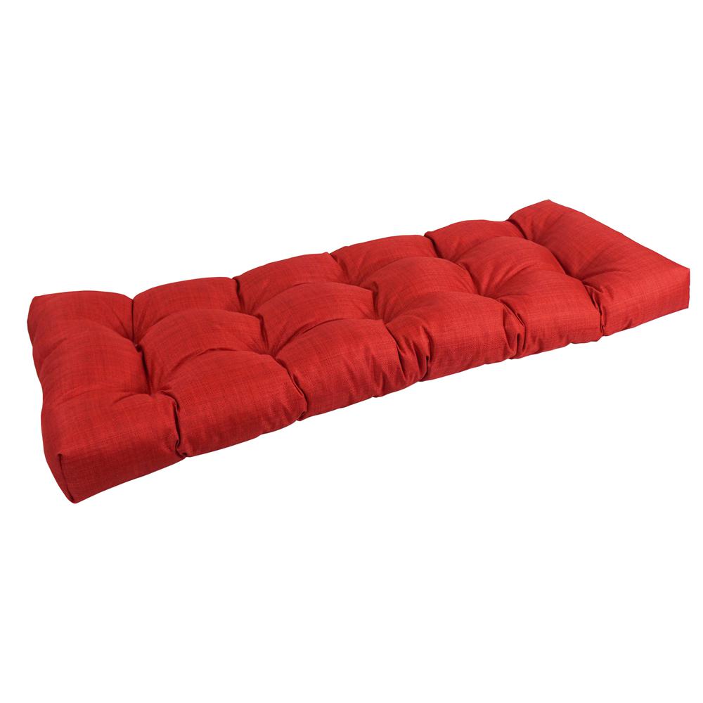 51-inch by 19-inch Tufted Solid Outdoor Spun Polyester Loveseat Cushion. The main picture.