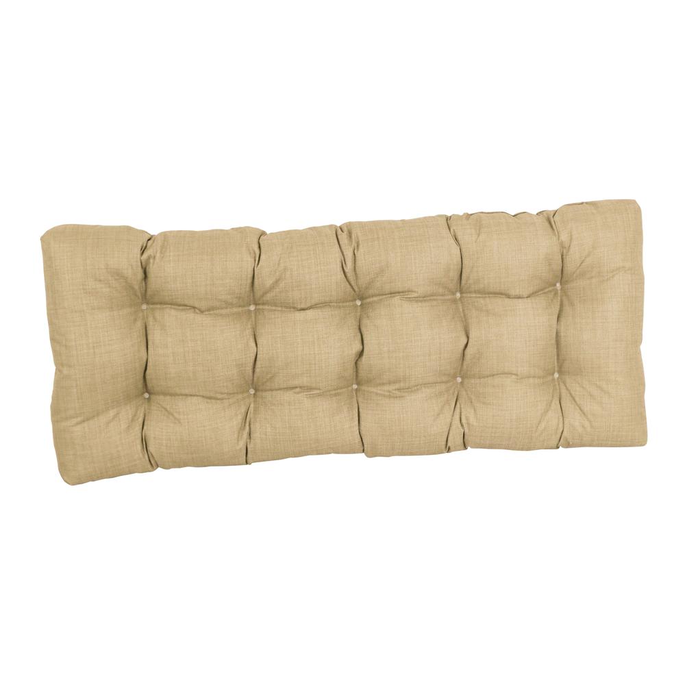 51-inch by 19-inch Tufted Solid Outdoor Spun Polyester Loveseat Cushion. Picture 3
