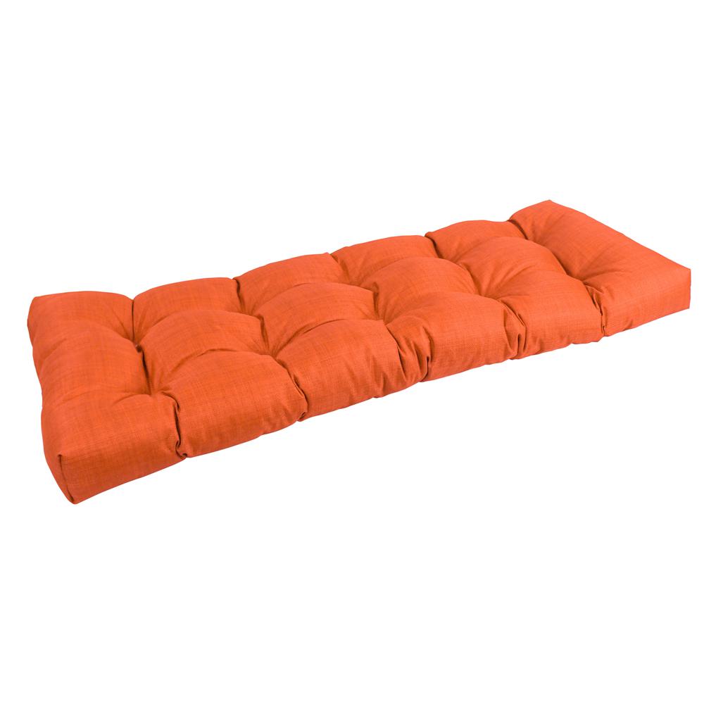 51-inch by 19-inch Tufted Solid Outdoor Spun Polyester Loveseat Cushion. The main picture.