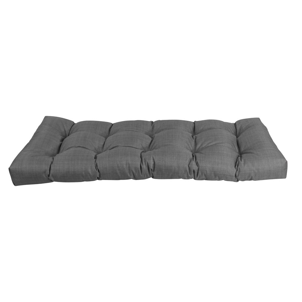 51-inch by 19-inch Tufted Solid Outdoor Spun Polyester Loveseat Cushion. Picture 2