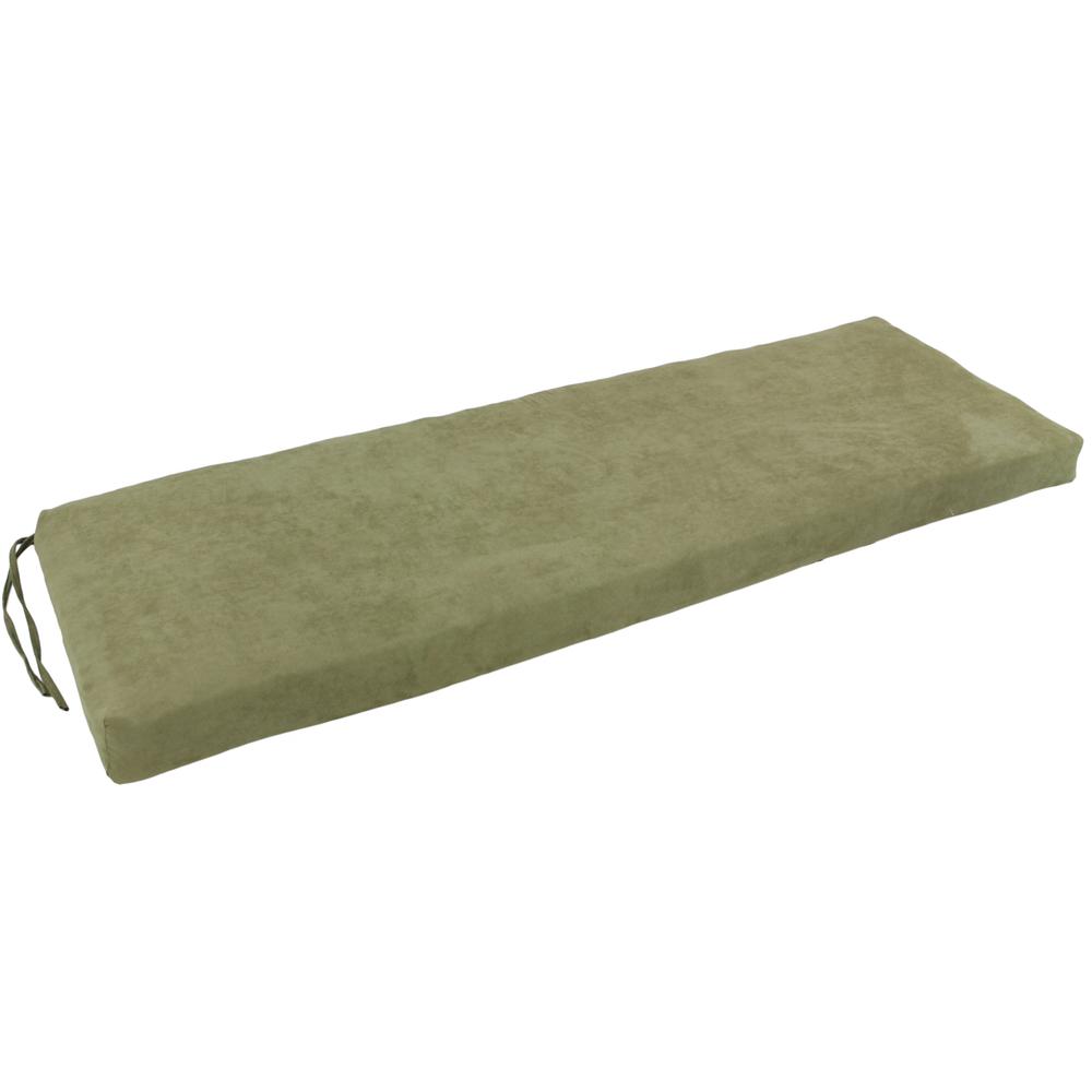 51-inch by 19-inch Solid Microsuede Bench Cushion 951X19-MS-SG. Picture 1