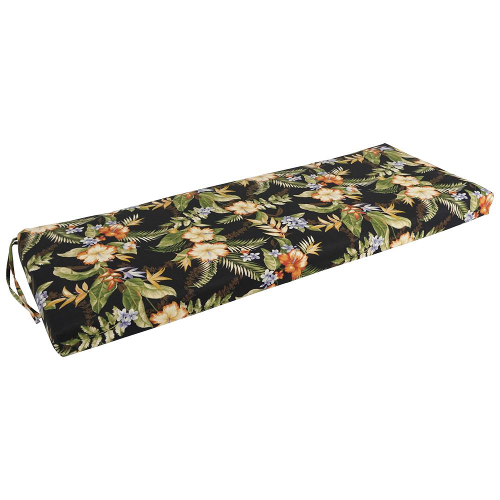54-inch by 19-inch Patterned Outdoor Spun Polyester Bench Cushion 954X19-REO-12. Picture 1