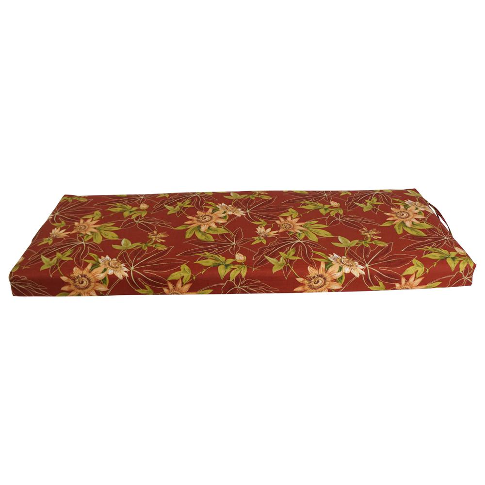 54-inch by 19-inch Patterned Outdoor Spun Polyester Bench Cushion 954X19-REO-16. Picture 2