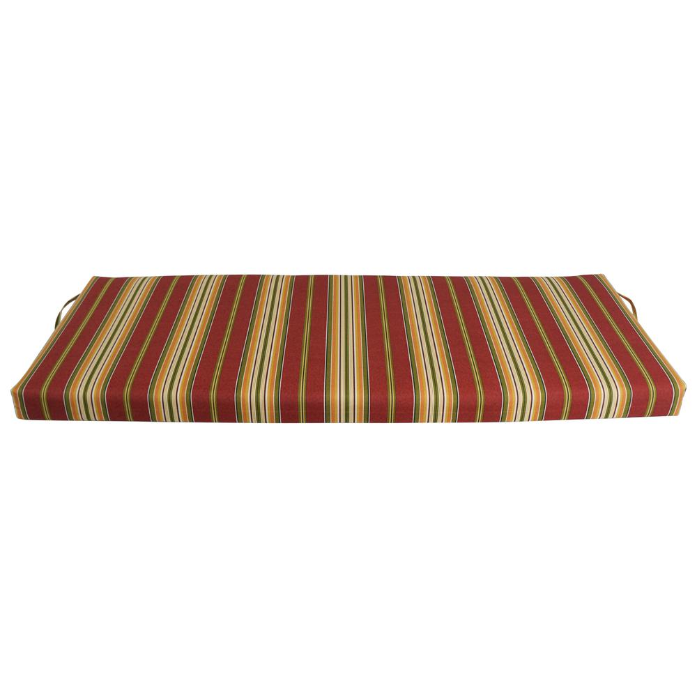 54-inch by 19-inch Patterned Outdoor Spun Polyester Bench Cushion 954X19-REO-17. Picture 2
